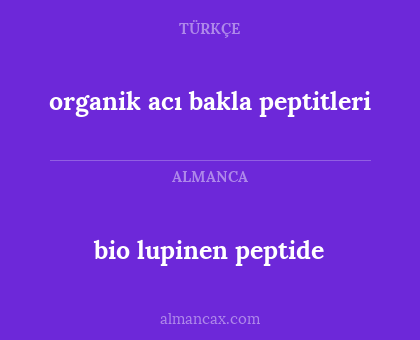 bio lupinen peptide - organik acı bakla peptitleri