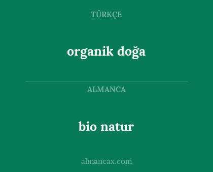 bio natur - organik doğa