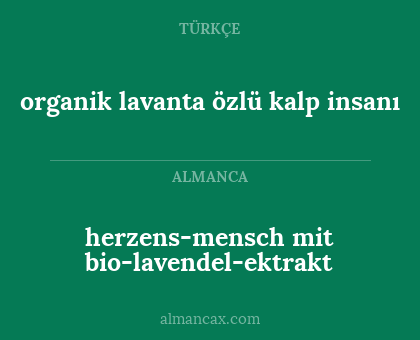 herzens-mensch mit bio-lavendel-ektrakt - organik lavanta özlü kalp insanı