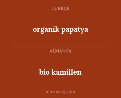 organik papatya - bio kamillen