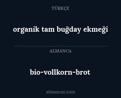 organik tam buğday ekmeği - bio-vollkorn-brot