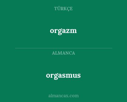 orgasmus - orgazm