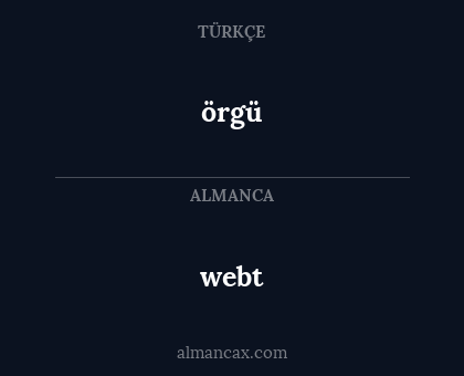 örgü - webt