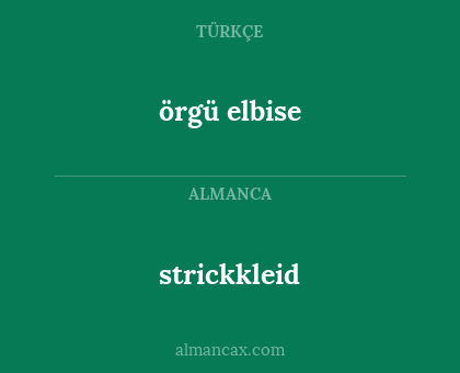 strickkleid - örgü elbise