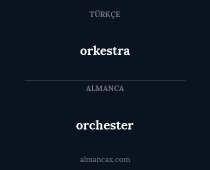 orchester - orkestra