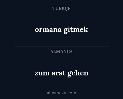 ormana gitmek - zum arst gehen