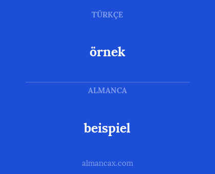 beispiel - örnek