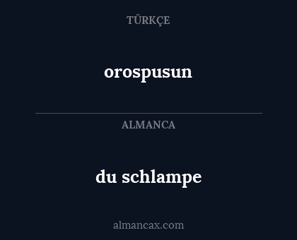 orospusun - du schlampe