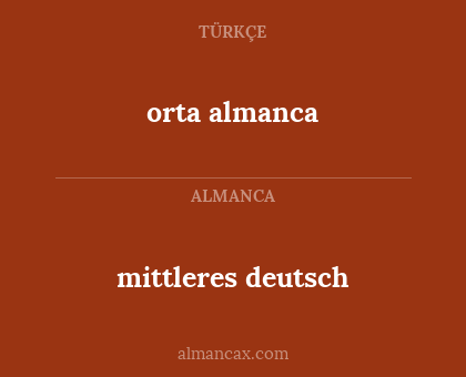 orta almanca - mittleres deutsch