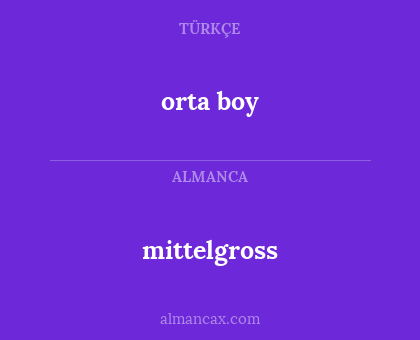 orta boy - mittelgross