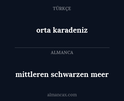 orta karadeniz - mittleren schwarzen meer