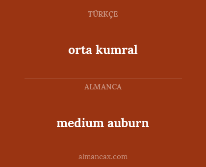 medium auburn - orta kumral