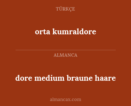 dore medium braune haare - orta kumraldore