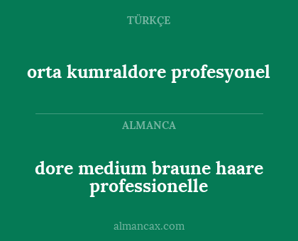 orta kumraldore profesyonel - dore medium braune haare professionelle