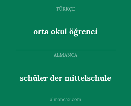 schüler der mittelschule - orta okul öğrenci