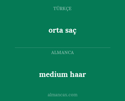 medium haar - orta saç