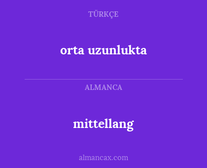 orta uzunlukta - mittellang