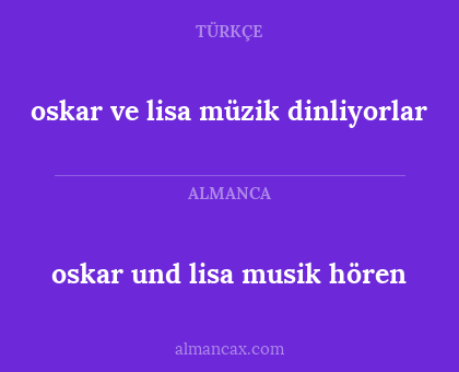 oskar und lisa musik hören - oskar ve lisa müzik dinliyorlar