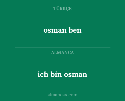 osman ben - ich bin osman
