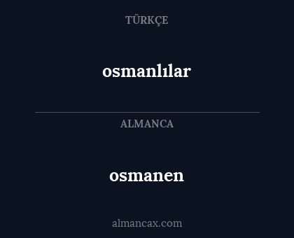 osmanen - osmanlılar