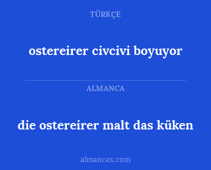 ostereirer civcivi boyuyor - die ostereirer malt das küken