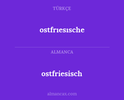 ostfriesisch - ostfrıesısche