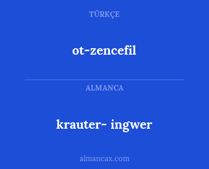 krauter- ingwer - ot-zencefil