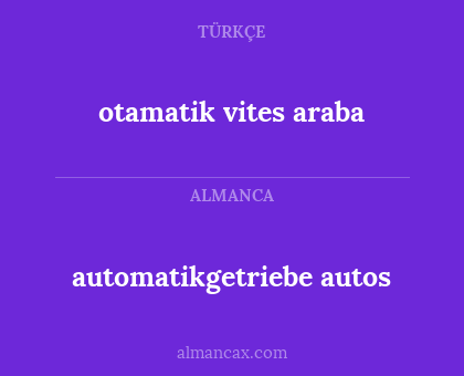 automatikgetriebe autos - otamatik vites araba