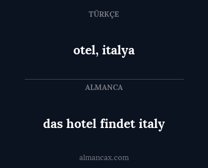 das hotel findet italy - otel, italya