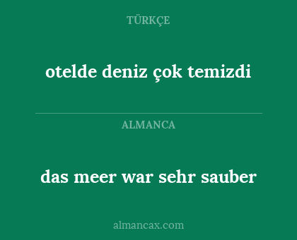 otelde deniz çok temizdi - das meer war sehr sauber