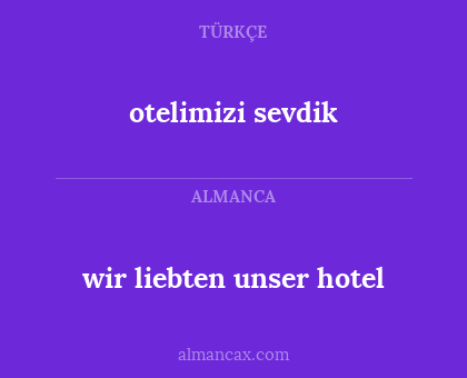 otelimizi sevdik - wir liebten unser hotel