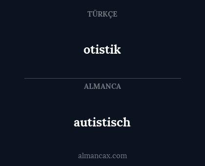 autistisch - otistik