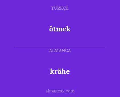 krähe - ötmek
