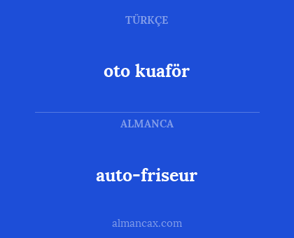 auto-friseur - oto kuaför