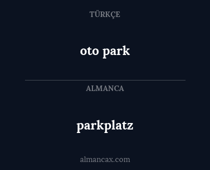 parkplatz - oto park