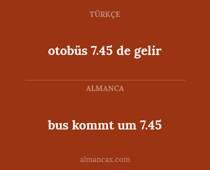 bus kommt um 7.45 - otobüs 7.45 de gelir