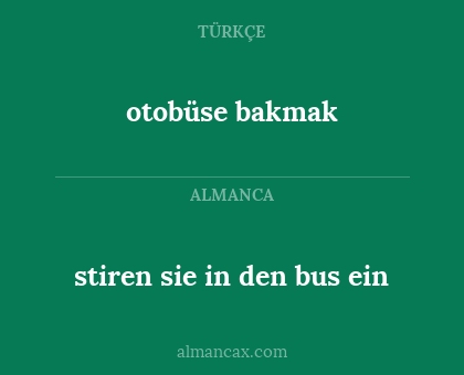 otobüse bakmak - stiren sie in den bus ein
