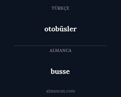 otobüsler - busse