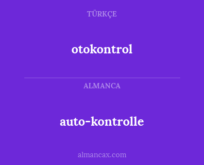 auto-kontrolle - otokontrol