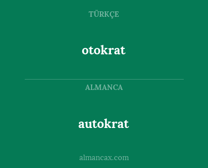 autokrat - otokrat