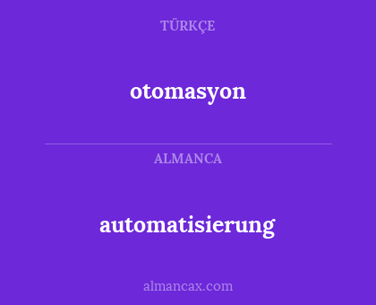 automatisierung - otomasyon