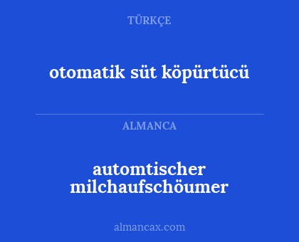 automtischer milchaufschöumer - otomatik süt köpürtücü