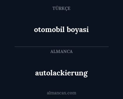 otomobil boyasi - autolackierung