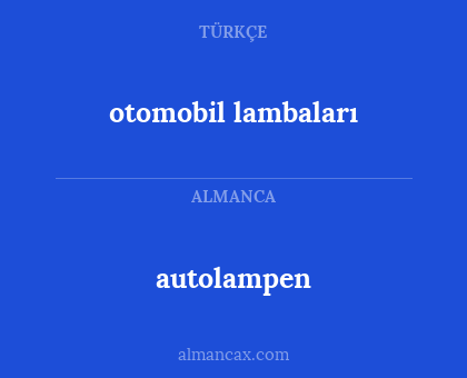 otomobil lambaları - autolampen