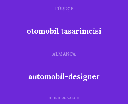 automobil-designer - otomobil tasarimcisi