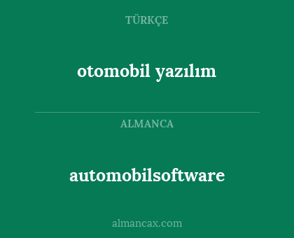 automobilsoftware - otomobil yazılım