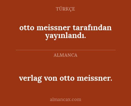 otto meissner tarafından yayınlandı. - verlag von otto meissner.
