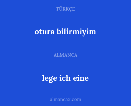 otura bilirmiyim - lege ich eine