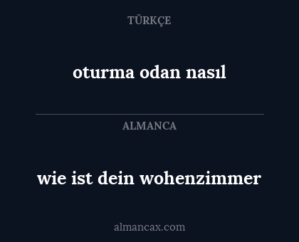 wie ist dein wohenzimmer - oturma odan nasıl