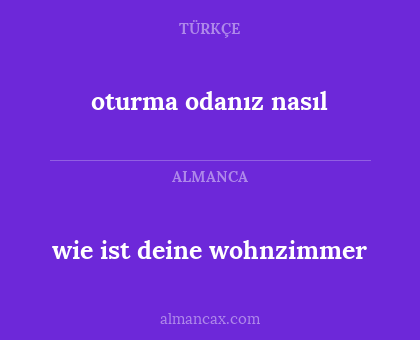 oturma odanız nasıl - wie ist deine wohnzimmer